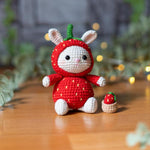 Strawberry Bunny Crochet Pattern – Amigurumi Doll