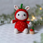 Strawberry Bunny Crochet Pattern – Amigurumi Doll