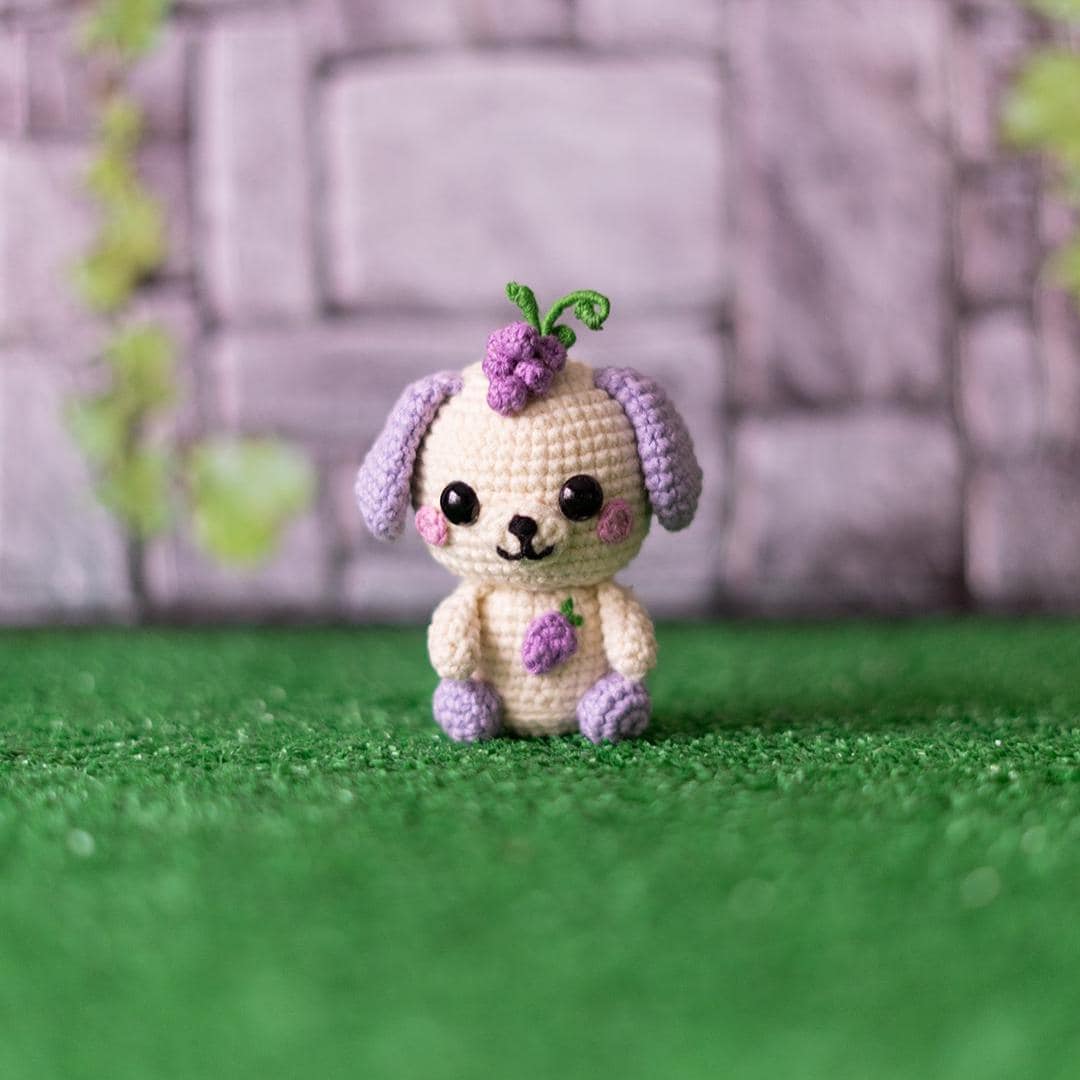 Grape Puppy Crochet Pattern – Amigurumi Doll