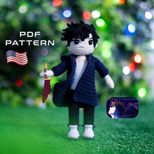 Solo Leveling Amigurumi: Sung Jin-Woo Crochet Pattern