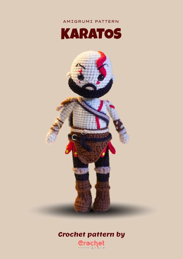 Kratos Crochet Pattern – God of War-Inspired Amigurumi Doll
