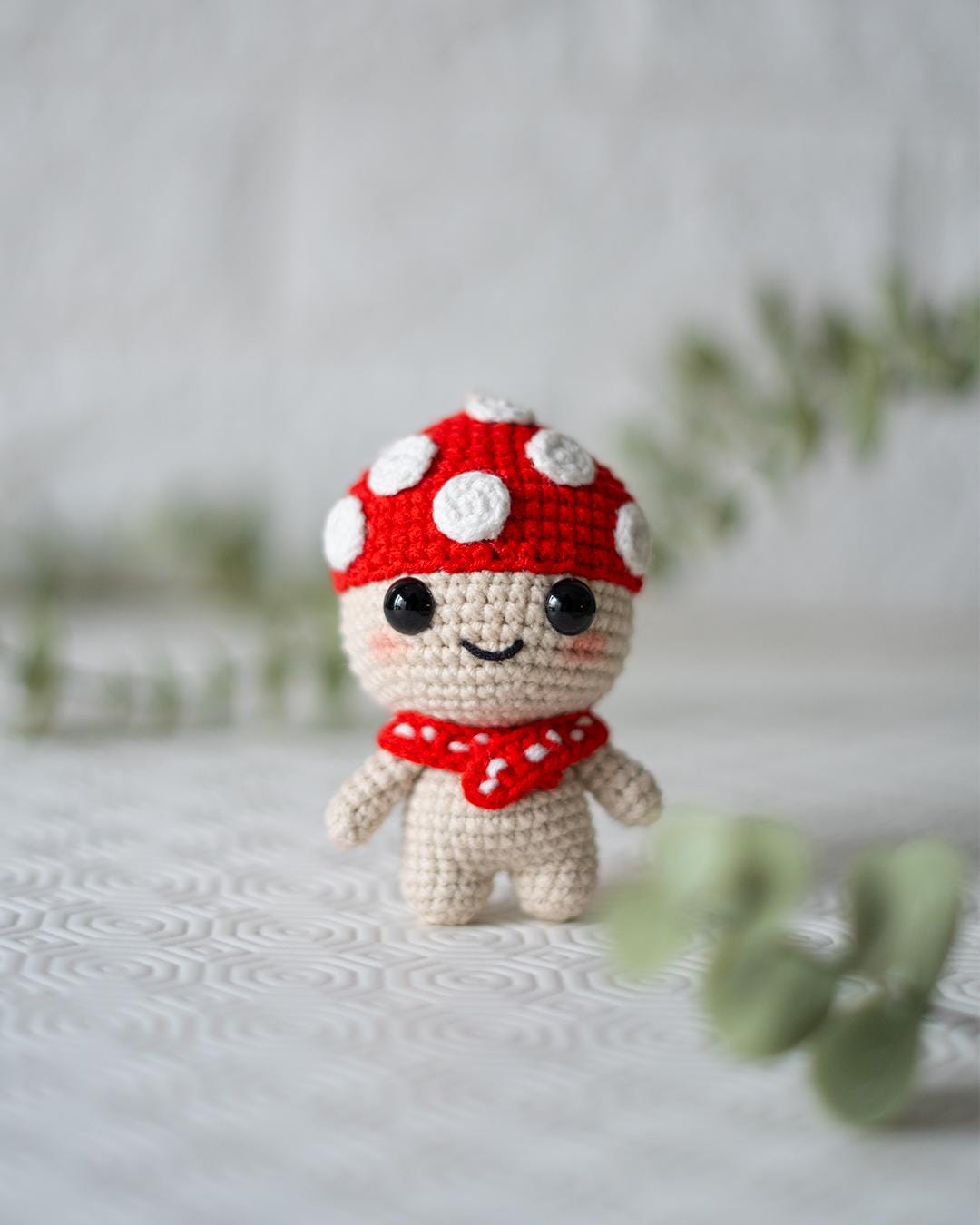 Cute Mushroom Crochet Pattern – Amigurumi Keychain