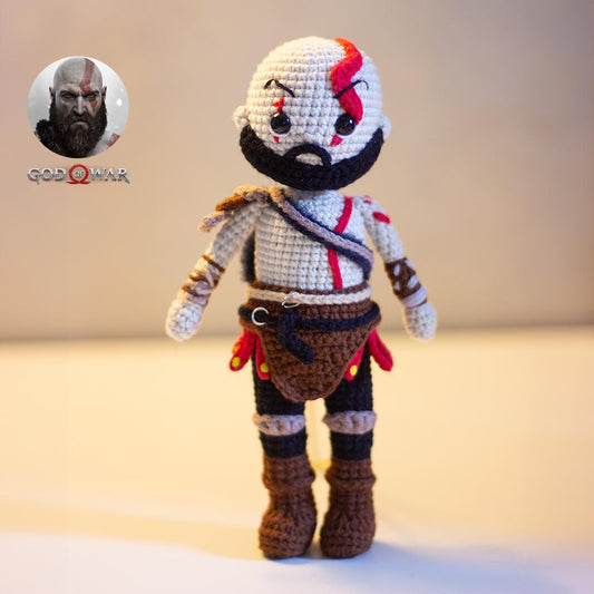 Kratos Crochet Pattern – God of War-Inspired Amigurumi Doll