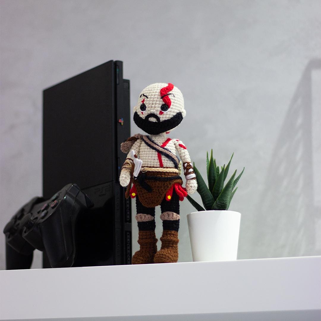 Kratos Crochet Pattern – God of War-Inspired Amigurumi Doll