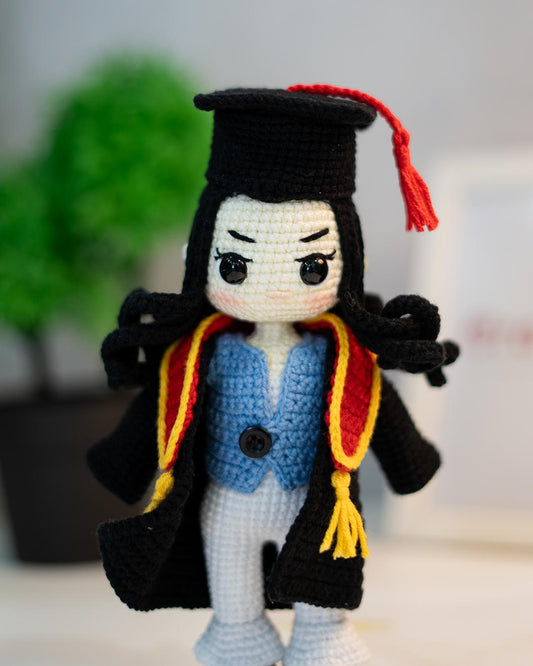 Graduation Doll Crochet Pattern – Girl Amigurumi Doll