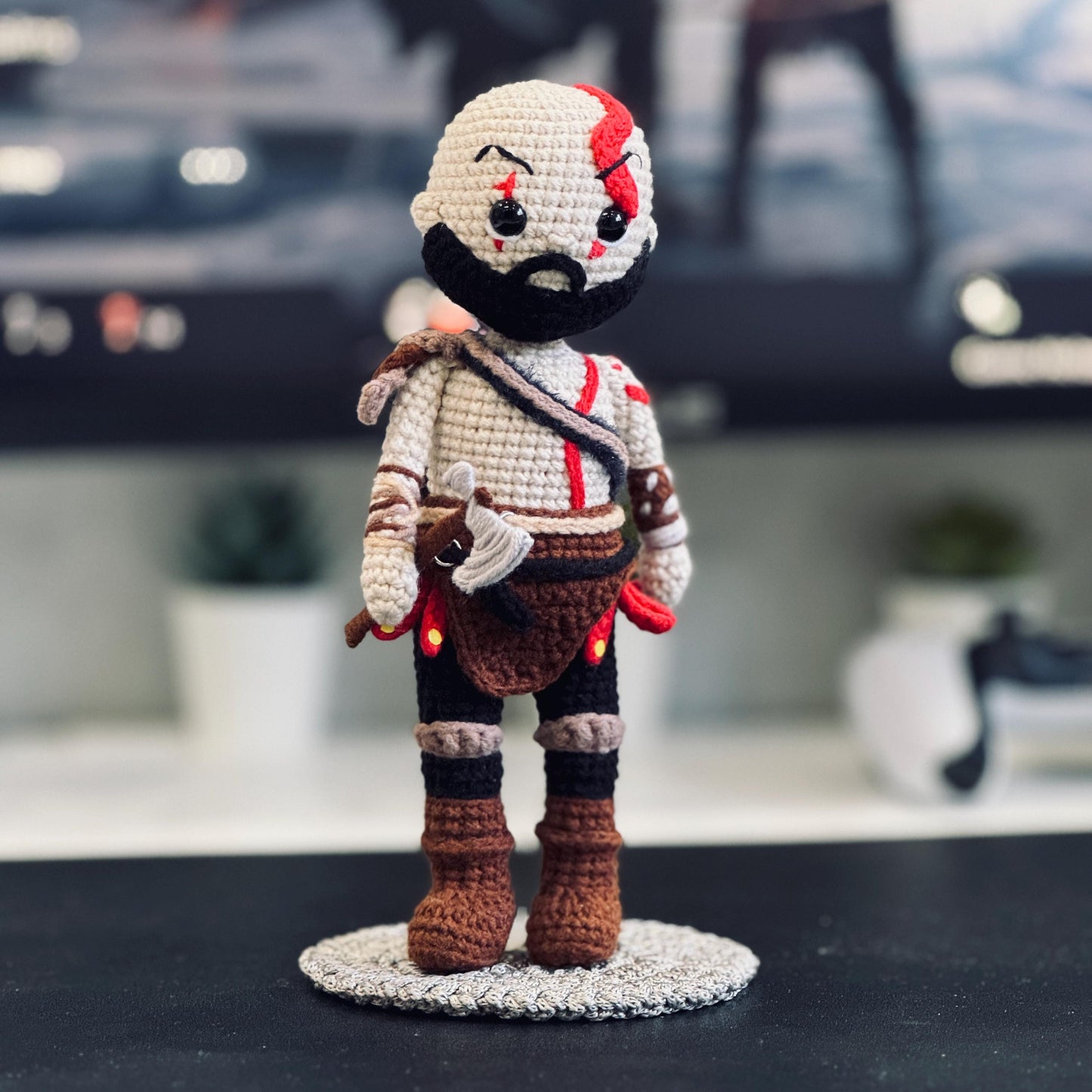 Kratos Crochet Pattern – God of War-Inspired Amigurumi Doll