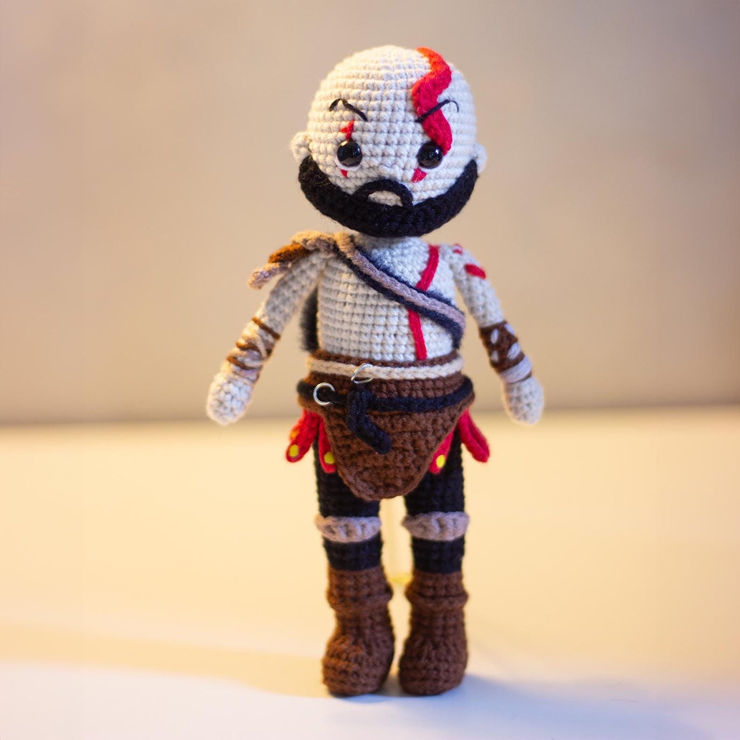 Kratos Crochet Pattern – God of War-Inspired Amigurumi Doll