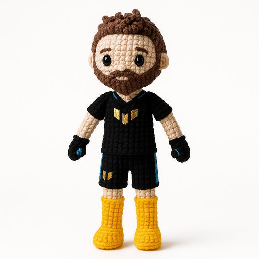 Lionel Messi Crochet Pattern – Fortnite Style Amigurumi Doll