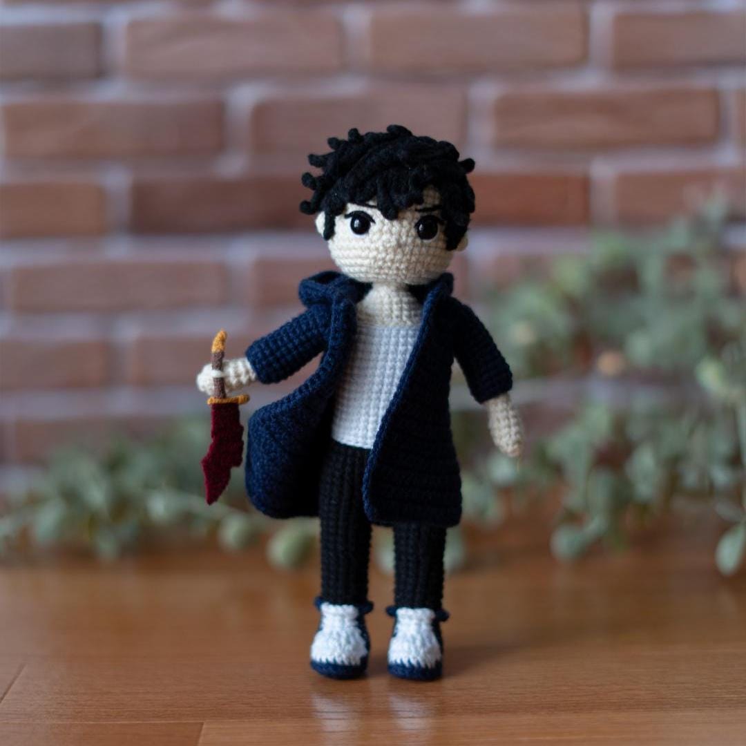 Solo Leveling Amigurumi: Sung Jin-Woo Crochet Pattern