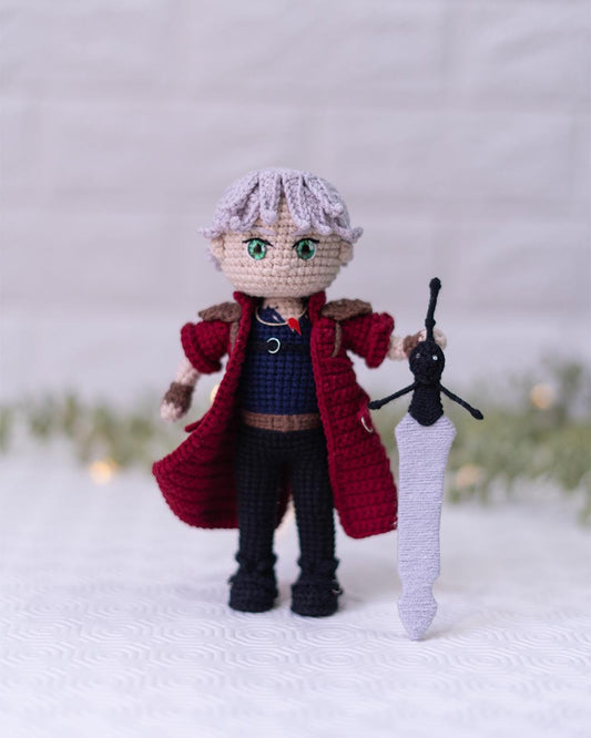 Dante Crochet Pattern – Devil May Cry Amigurumi Doll