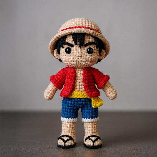 Luffy Crochet Pattern – One Piece Amigurumi Doll