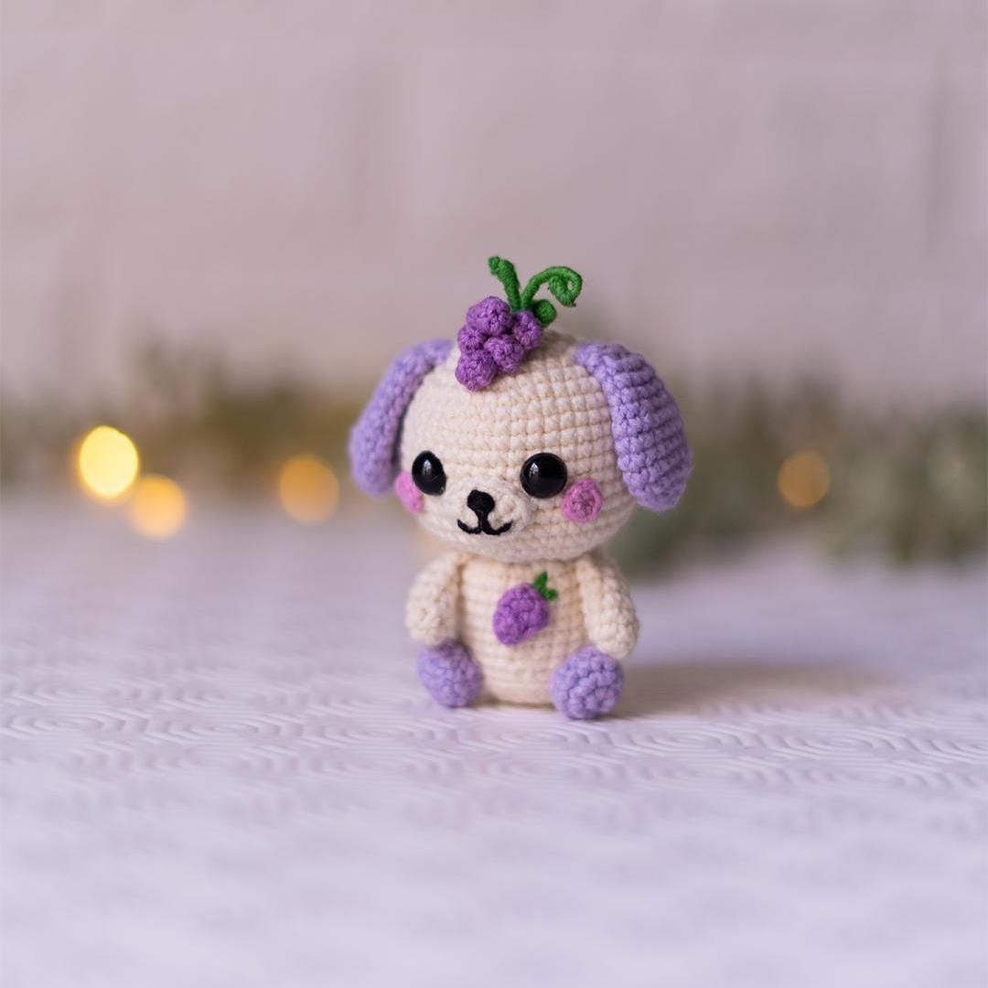 Grape Puppy Crochet Pattern – Amigurumi Doll