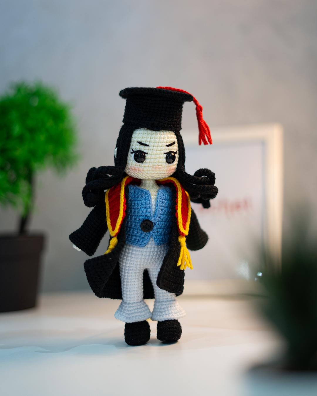 Graduation Doll Crochet Pattern – Girl Amigurumi Doll