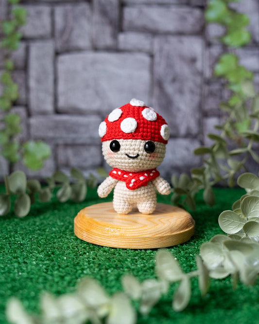 Cute Mushroom Crochet Pattern – Amigurumi Keychain