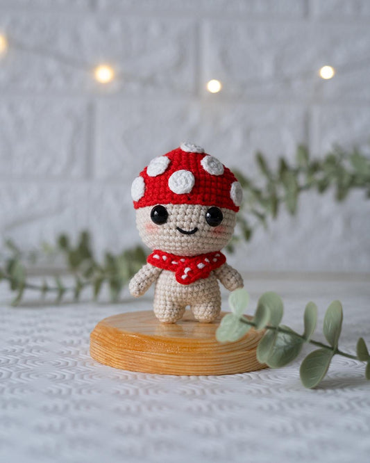 Cute Mushroom Crochet Pattern – Amigurumi Keychain