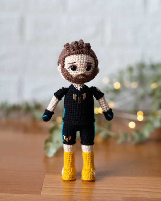 Lionel Messi Crochet Pattern – Fortnite Style Amigurumi Doll